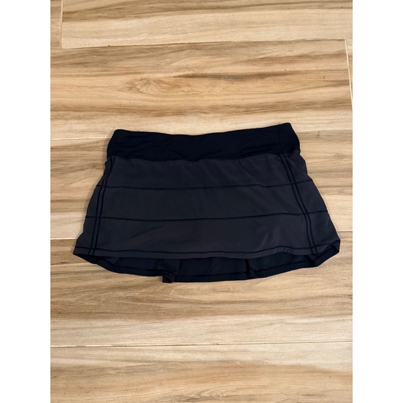 Lululemon Pace Rival Skirt Tall Navy Blue Pleated Tennis Golf Skort Size 10 - Picture 3 of 7